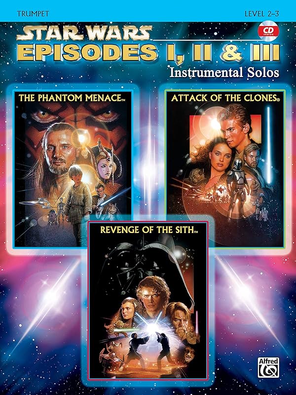 Star Wars Episodes I, II & III Instrumental Solos: Trumpet, Book & CD by John Williams