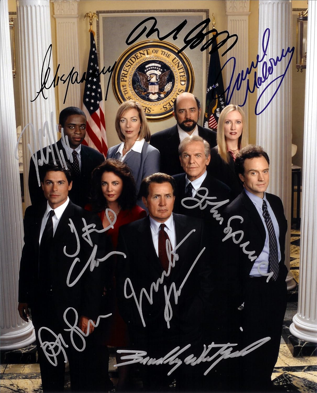

The West Wing TV Series Cast Signed Autographed 8 X 10 RP Photo - Mint Condition