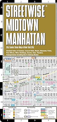 Streetwise Midtown Manhattan Map - Laminated City Street Map of Midtown Manhattan, New York