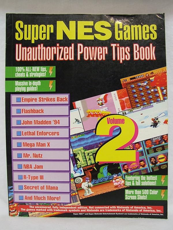 Super NES Games Unauthorized Power Tips Book, Volume 2 by Prima