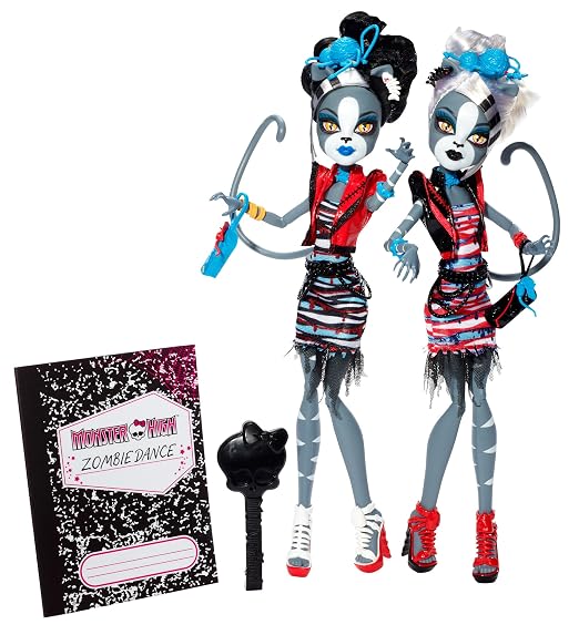 Monster High Zombie Shake Meowlody and Purrsephone Doll (2-Pack)