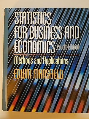 Statistics for business and economics: Methods and applications
