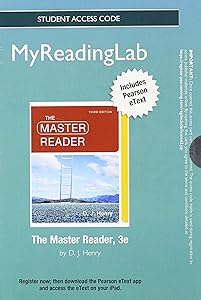 NEW MyReadingLab with Pearson eText -- Standalone Access Card -- for The Master Reader (3rd Edition)