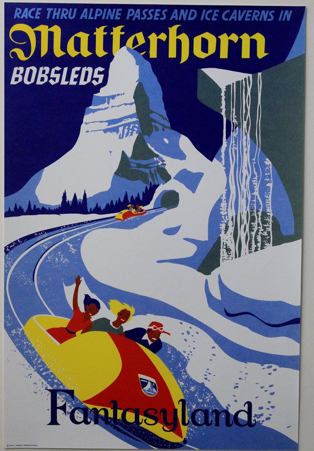 

DISNEYLAND RESORT "Matterhorn Bobsleds" Classic Attractions Poster - Disney Parks Exclusive & Limited Availability