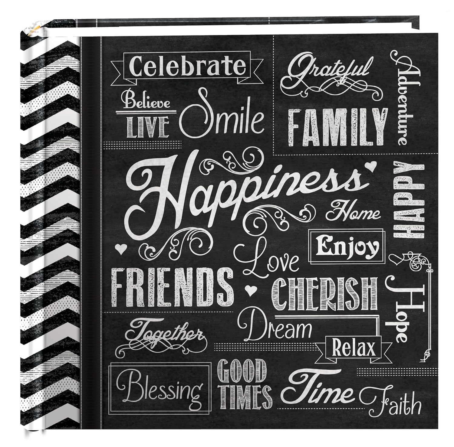 

Pioneer Photo Albums 200-Pocket Chalkboard Printed "Happiness" Theme Photo Album for 4 by 6-Inch Prints
