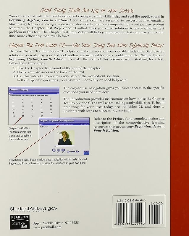 Beginning Algebra/Beginning Algebra Student Solutions Manual by K. Elayn Martin-Gay