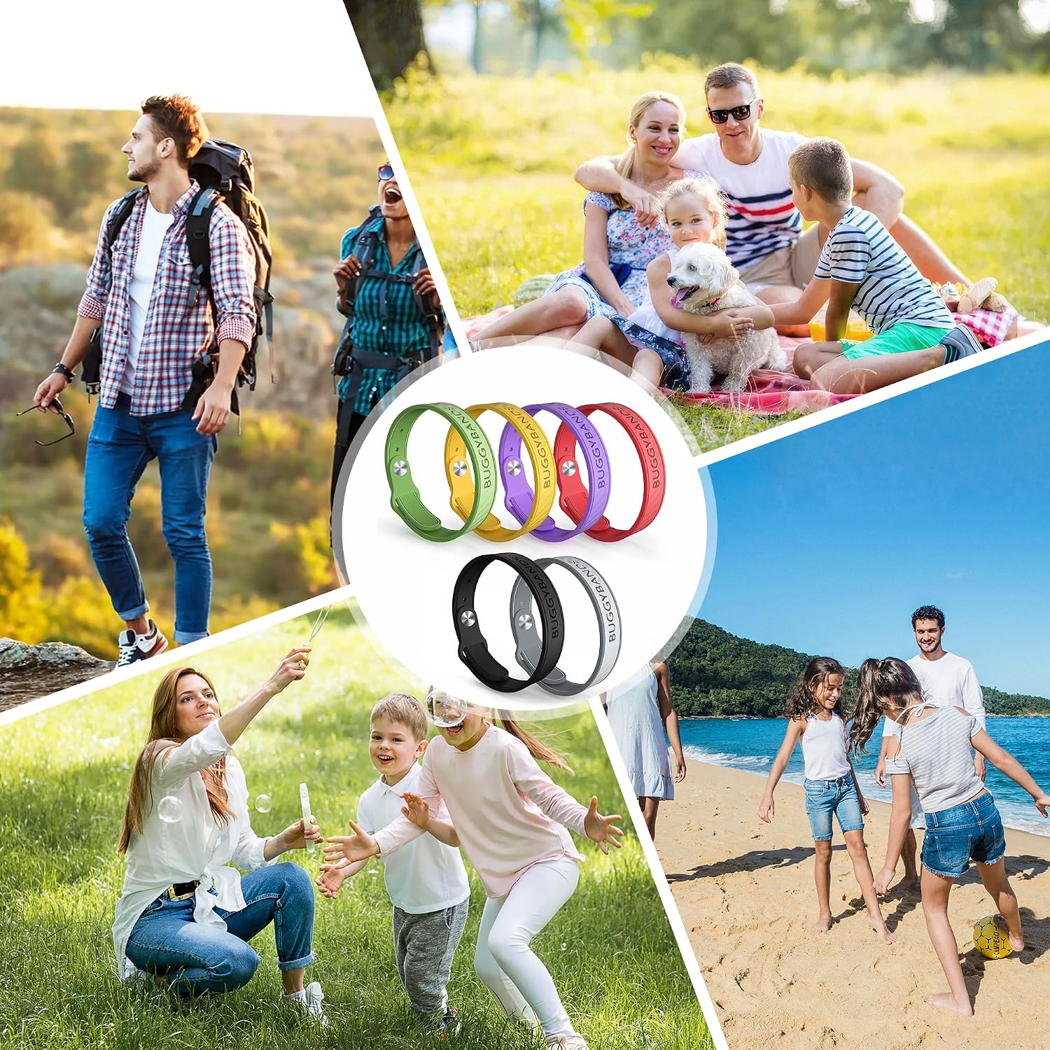 Mosquito Repellent Bracelets, 6 Pack Silicone Mosquito Repellent Bands With DEET Free, Natural & Waterproof Bug Wristbands For Kids And Adults,_voghion.com