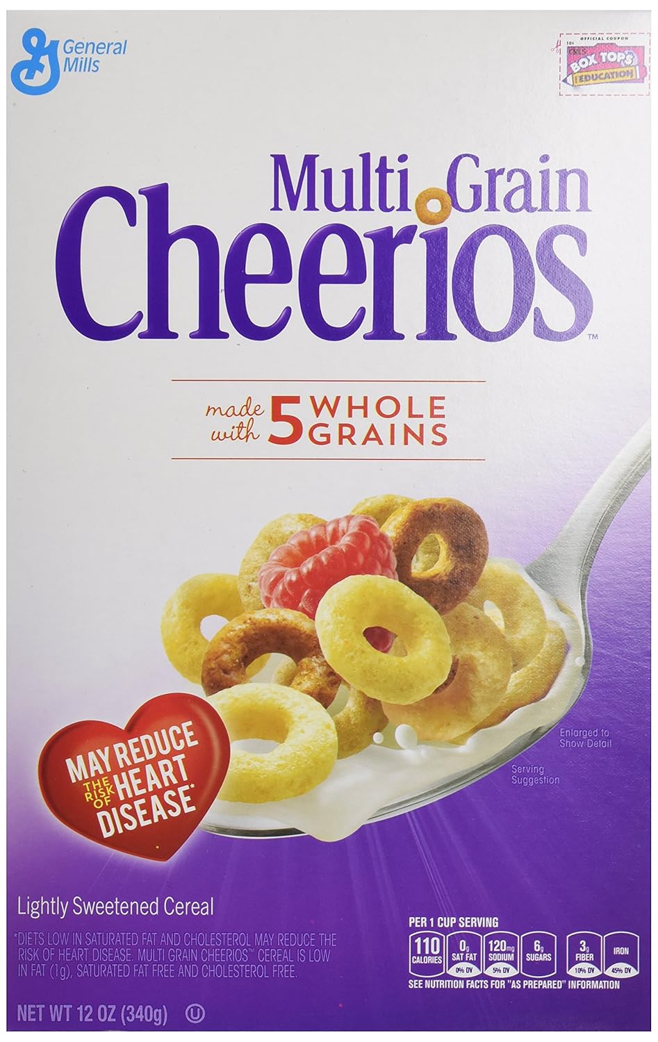 general mills multi grain cheerios cereal, 12 oz