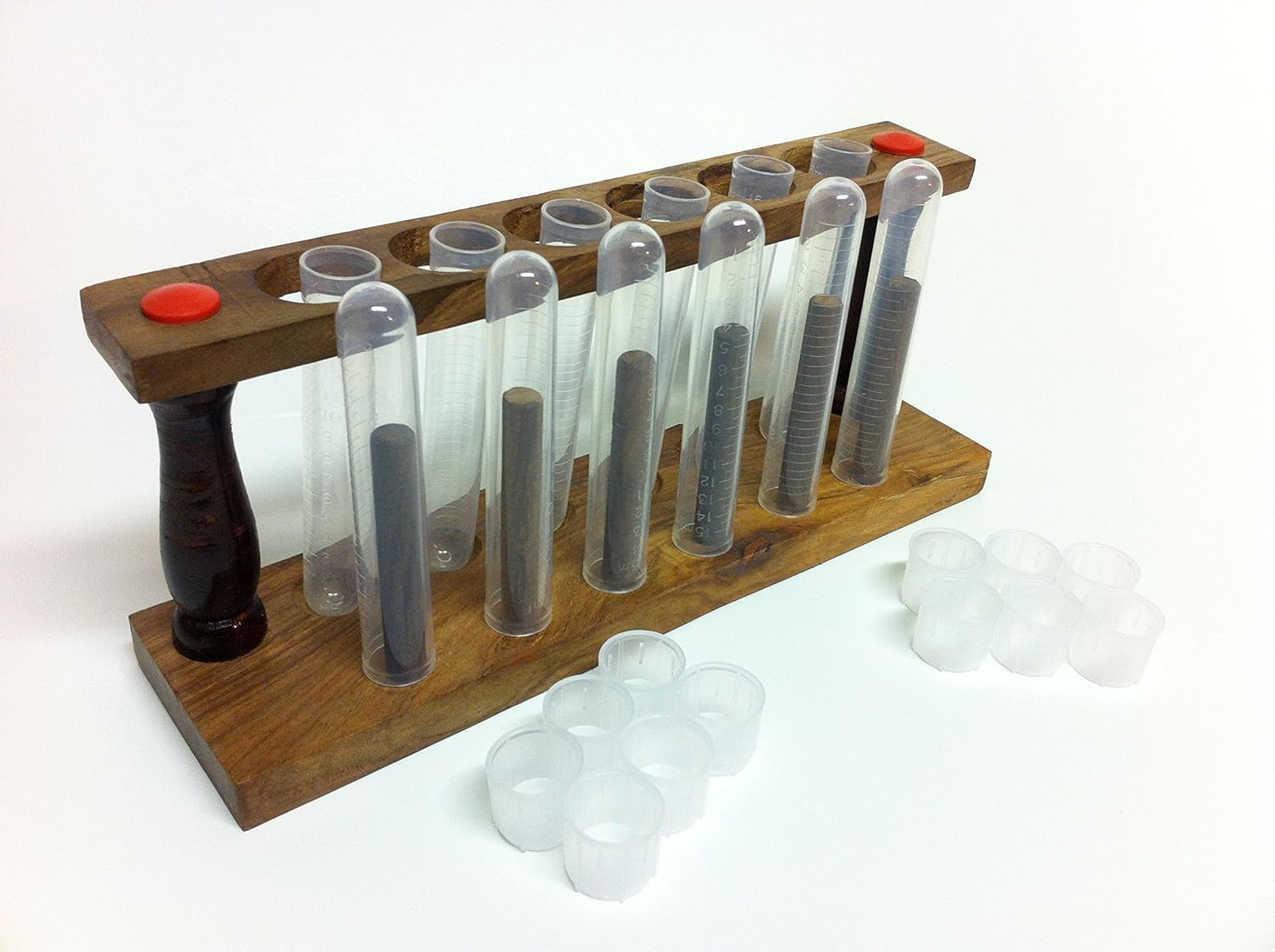 

Wood Test Tube Rack w/ Plastic Test Tubes