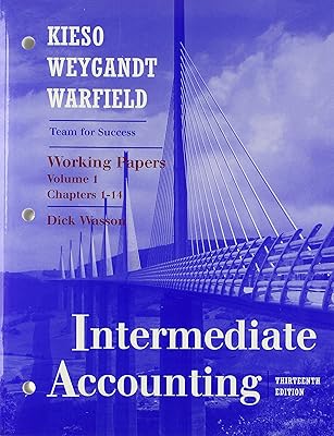 Working Papers, Volume I (Chapters 1-14) to accompany Intermediate Accounting