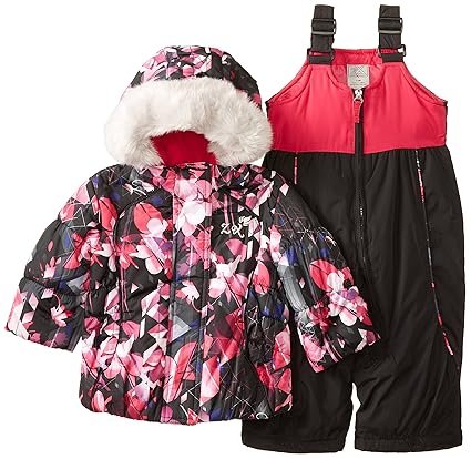ZeroXposur Baby-Girls Infant Jeannesnowsuit Set, Black, 24 Months