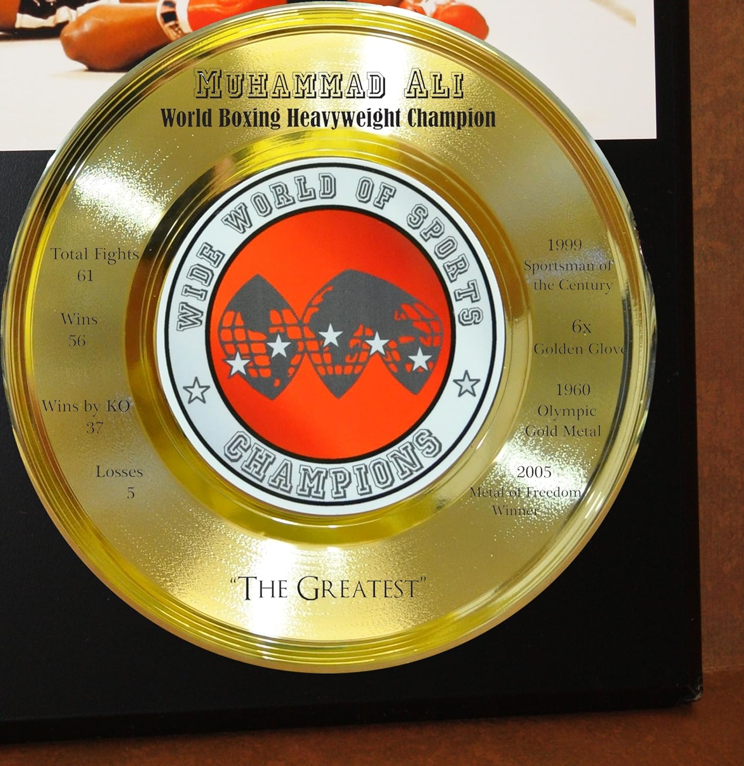 

Muhammad Ali Heavyweight Boxing Champion Wide World Of Sports Stat Plaque - Sports Memorabilia