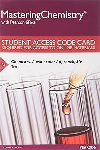 MasteringChemistry with Pearson eText -- Standalone Access Card -- for Chemistry: A Molecular Approach, Student Solutions Manual for Chemistry (3rd Edition)