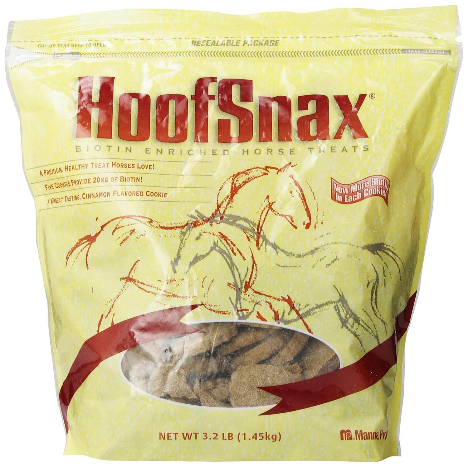 

Manna Pro 0593520234 Hoof Snax Biotin Enriched Horse Treats, 3.2-Pound