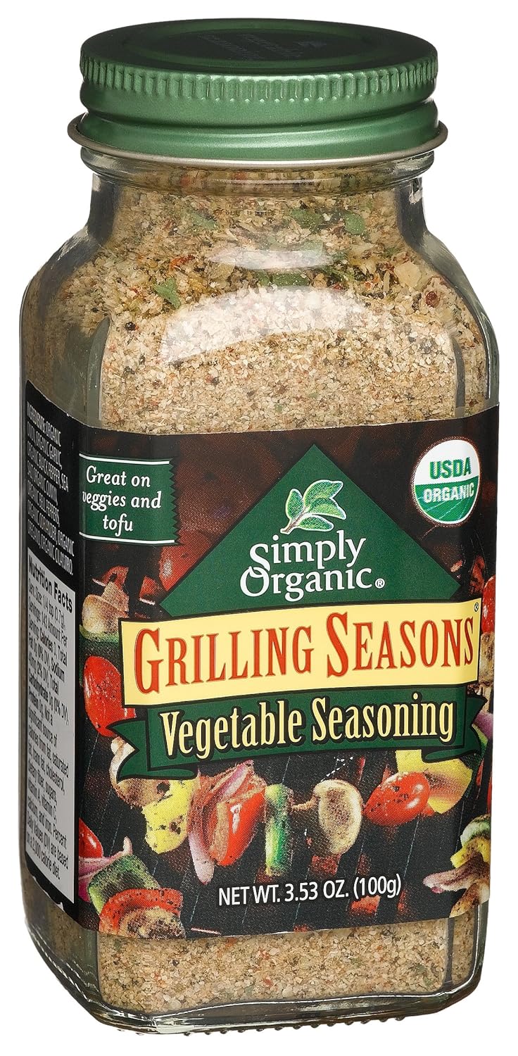 

Simply Organic Organic Grilling Seasons Vegetable Seasoning Certified Organic, 3.53-Ounce Container