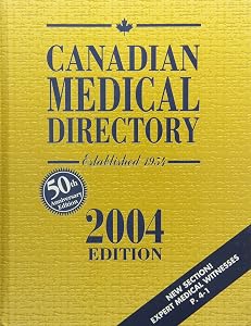 2004 Canadian Medical Directory by unknown author
