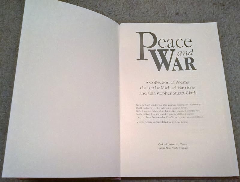 Peace and War: A Collection of Poems by Michael Harrison