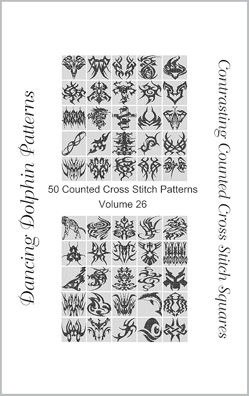 Contrasting Counted Cross Stitch Squares: 50 Counted Cross Stitch Patterns (Volume Book 26) by Dancing Dolphin Patterns