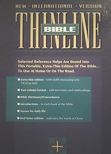 Bible New International Version Thinline Teal Bonded Leather Gold Edging