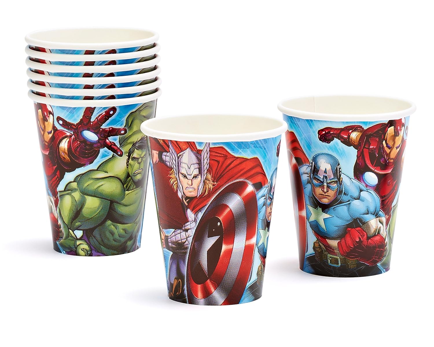 

American Greetings Marvel Avengers 9-Ounce Paper Party Cups, Pack of 8, Party Supplies