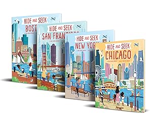 Hidden Picture Books for Kids Gift Set: Seek and Find Books in Chicago, Boston, New York City, and San Francisco