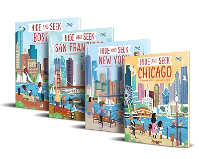 Hidden Picture Books for Kids Gift Set: Seek and Find Books in Chicago, Boston, New York City, and San Francisco