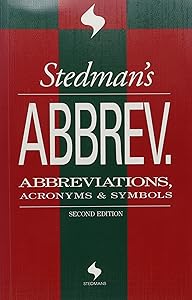 Stedman's Abbreviations, Acronymns & Symbols by Williams & Wilkins