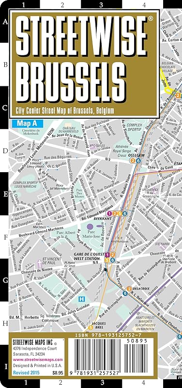 Streetwise Brussels Map - Laminated City Center Street Map of Brussels, Belgium (Streetwise (Streetwise Maps)) by Streetwise Maps Inc.