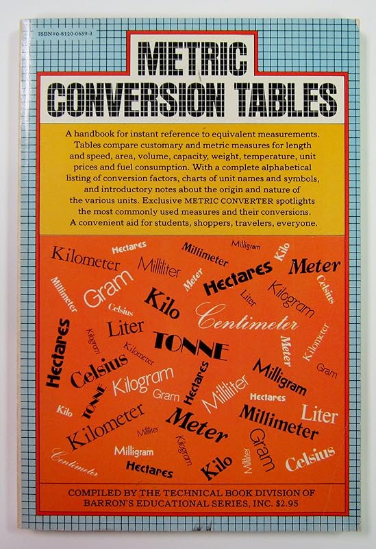 Metric Conversion Tables by Inc. Barron's Educational Series