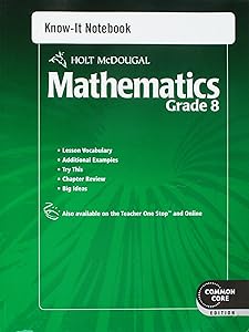 Holt Mcdougal Mathematics: Know-it Notebook Grade 8