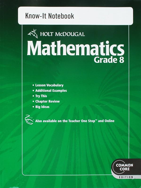 Holt Mcdougal Mathematics: Know-it Notebook Grade 8 by Holt Mcdougal