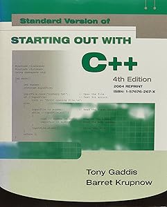 Starting Out With C++: Standard Version by Tony Gaddis