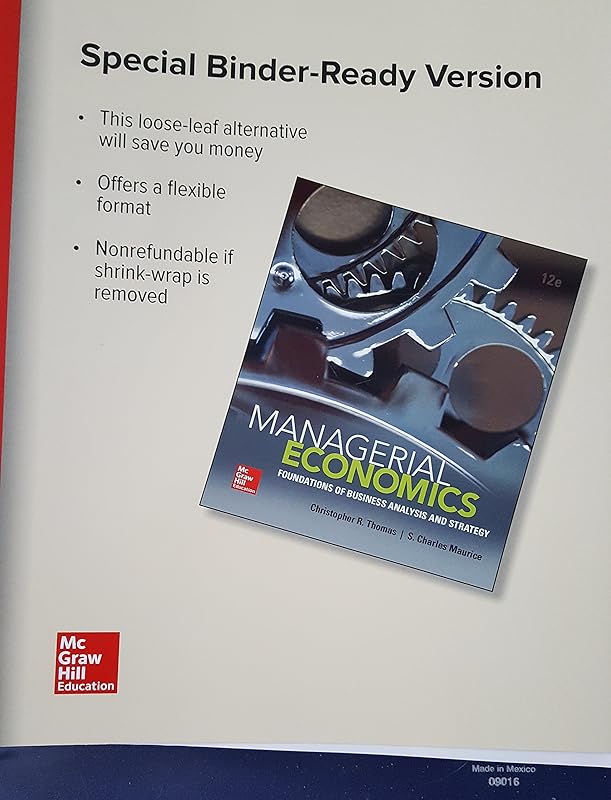 Loose-Leaf for Managerial Economics by Christopher Thomas