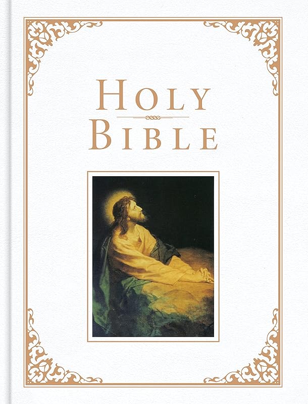 KJV Family Bible, White Imitation Leather-Over-Board, Red Letter, Pure Cambridge Text, Family Presentation Section, Keepsake, Easy-to-Read Bible MCM Type by Holman Bible Publishers