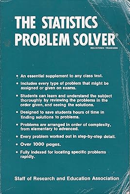 Statistics Problem Solver (Problem Solvers Solution Guides)