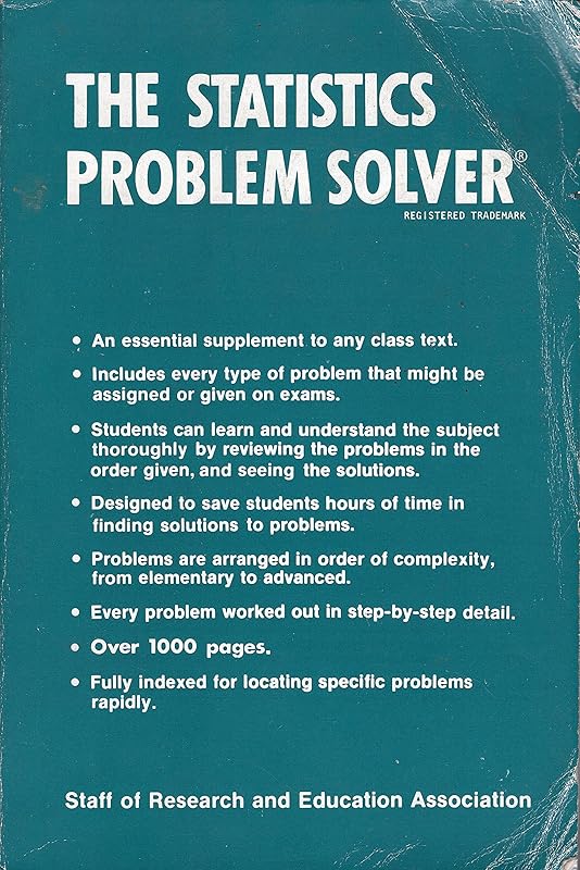 Statistics Problem Solver (Problem Solvers Solution Guides) by The Editors of REA