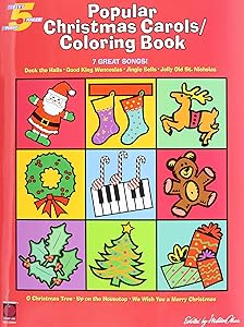 Popular Christmas Carols Coloring Book (Five-finger Piano) by Hal Leonard Corp.