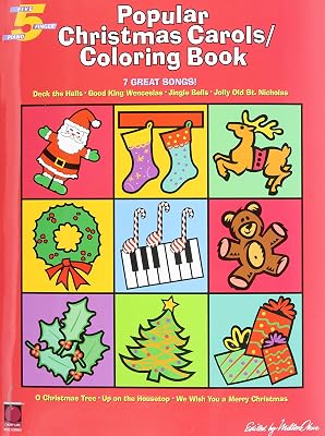 Popular Christmas Carols Coloring Book (Five-finger Piano)