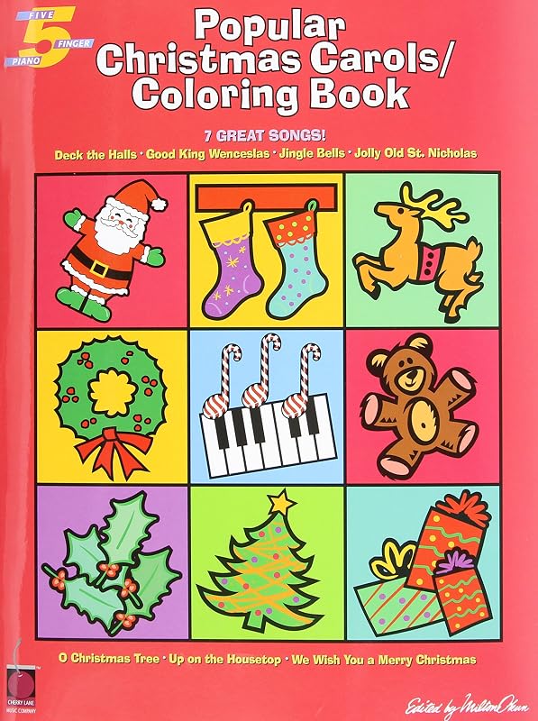 Popular Christmas Carols Coloring Book (Five-finger Piano) by Hal Leonard Corp.