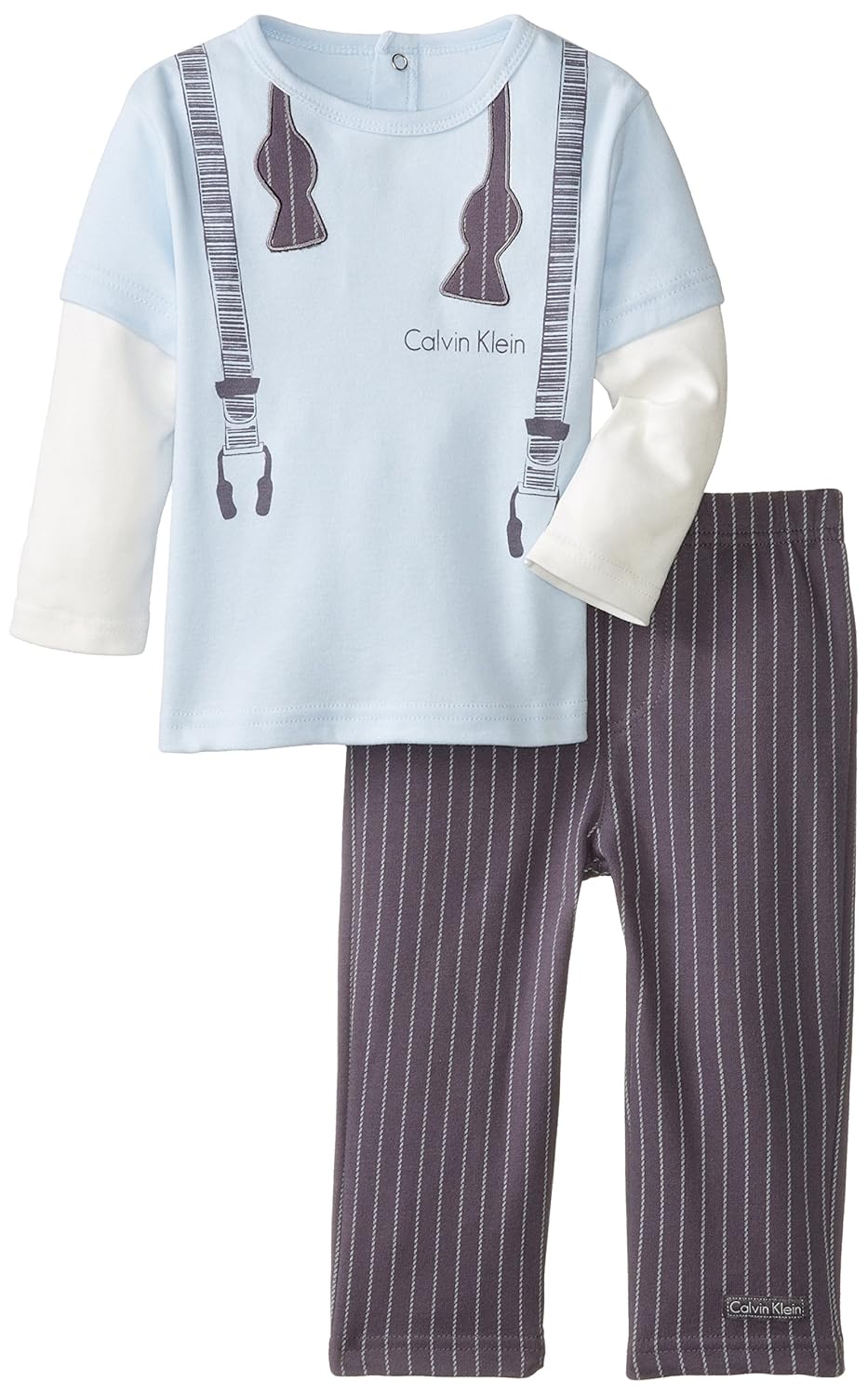 

Calvin Klein Baby Boys' Twofer Long Sleeve Tee with Pull On Pants