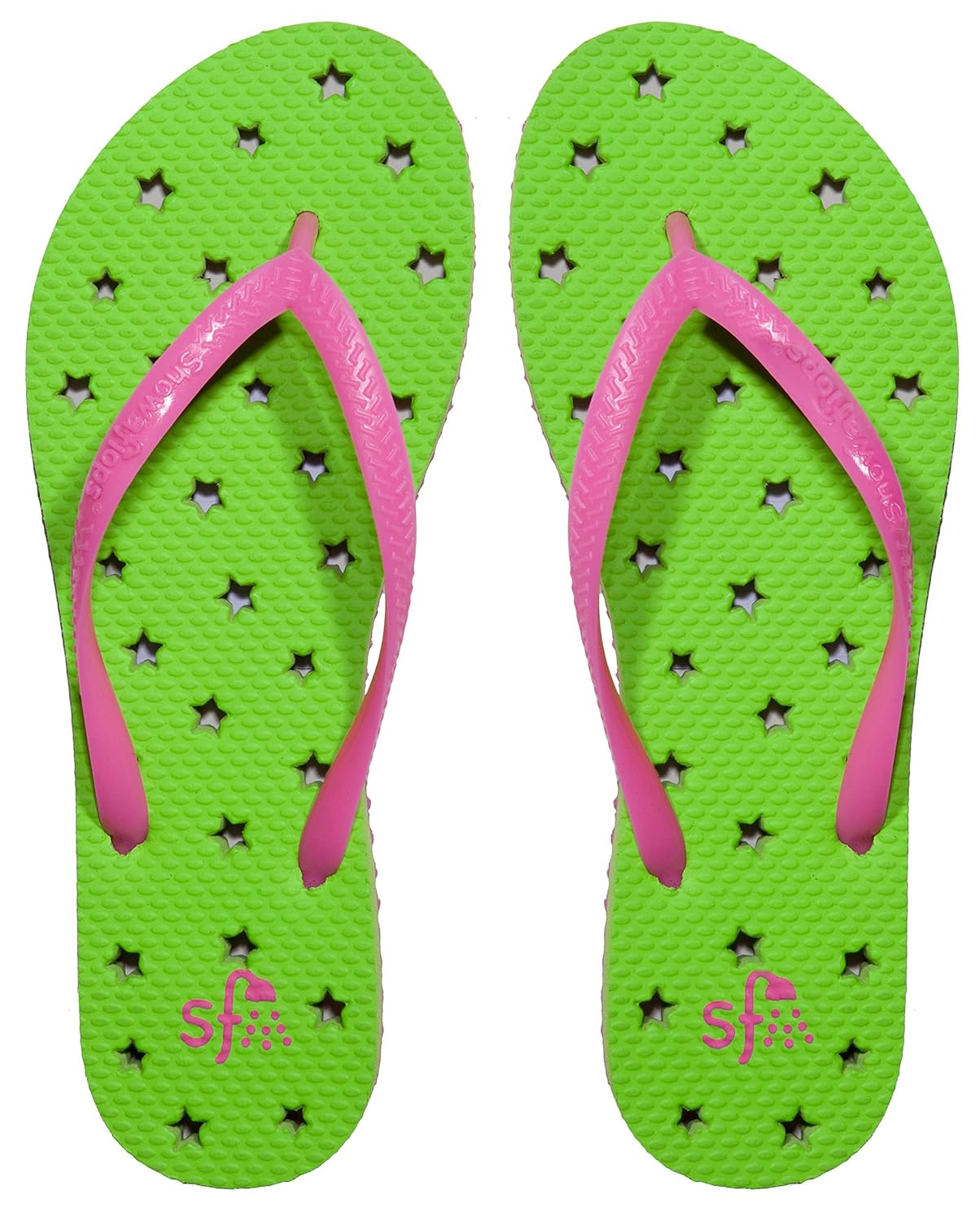 

Showaflops Girl's Antimicrobial Shower & Water Sandals - Stars