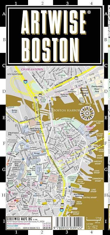 Artwise Boston Museum Map - Laminated Museum Map of Boston, Massachusetts by Michael Brown