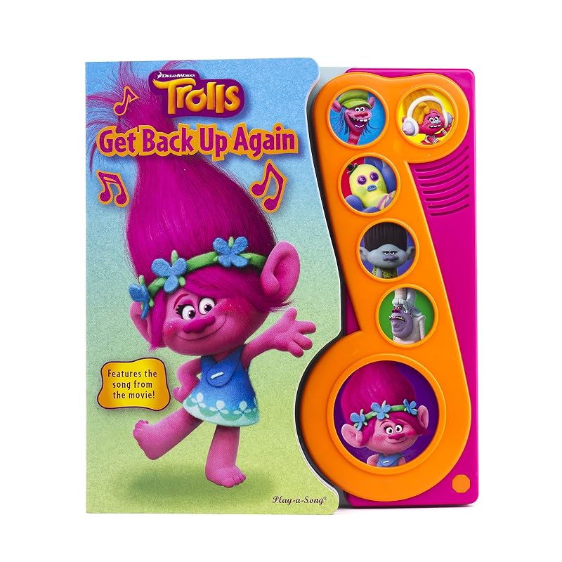 DreamWorks Trolls - Get Back Up Again Little Music Note Sound Book - Play-a-Song - PI Kids by Veronica Wagner