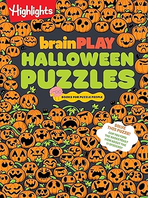 brainPLAY Halloween Puzzles: Over 200 Spell-Binding Mazes, Halloween Fill in the Blank, Mini Puzzles and MoreSilly Spooky Fun for Kids 7 and Up (brainPLAY Puzzle Books)