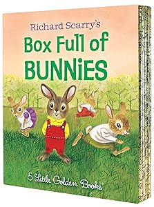 Richard Scarry's Box Full of Bunnies: The Bunny Book; I Am a Bunny; Just for Fun; Naughty Bunny; Polite Elephant (Little Golden Book)