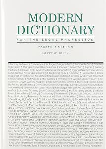 Modern Dictionary for the Legal Profession by Gerry W. Beyer