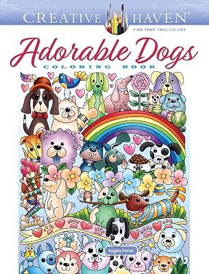 Creative Haven Adorable Dogs Coloring Book (Adult Coloring Books: Pets)