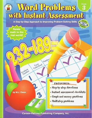 Word Problems with Instant Assessment (A Step-by-Step Approach to Improving Problem-Solving Skills, Grade 3)