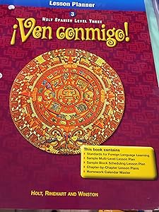 Lesson Planner Ven Conmigo! LV 3 2000 (Spanish Edition) by Inc. Holt, Rinehart, and Winston