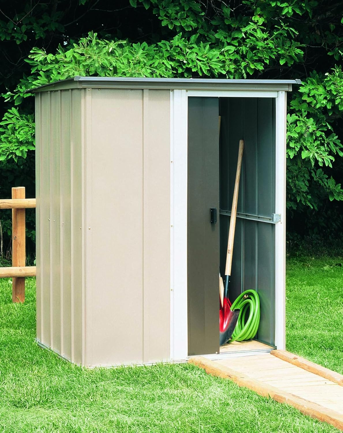 arrow shed bw54-a brentwood 5-feet by 4-feet steel storage shed